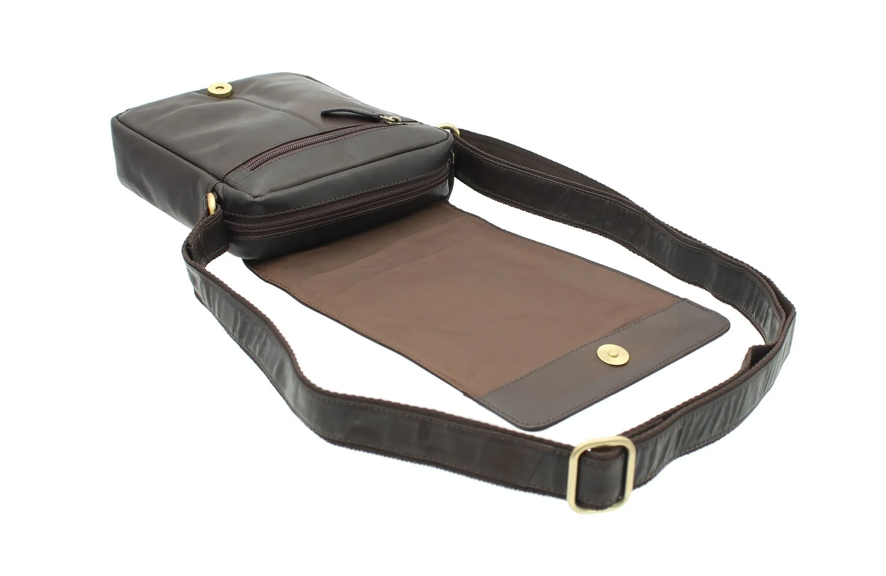 Visconti Compact Leather Messenger / Travel Bag S7