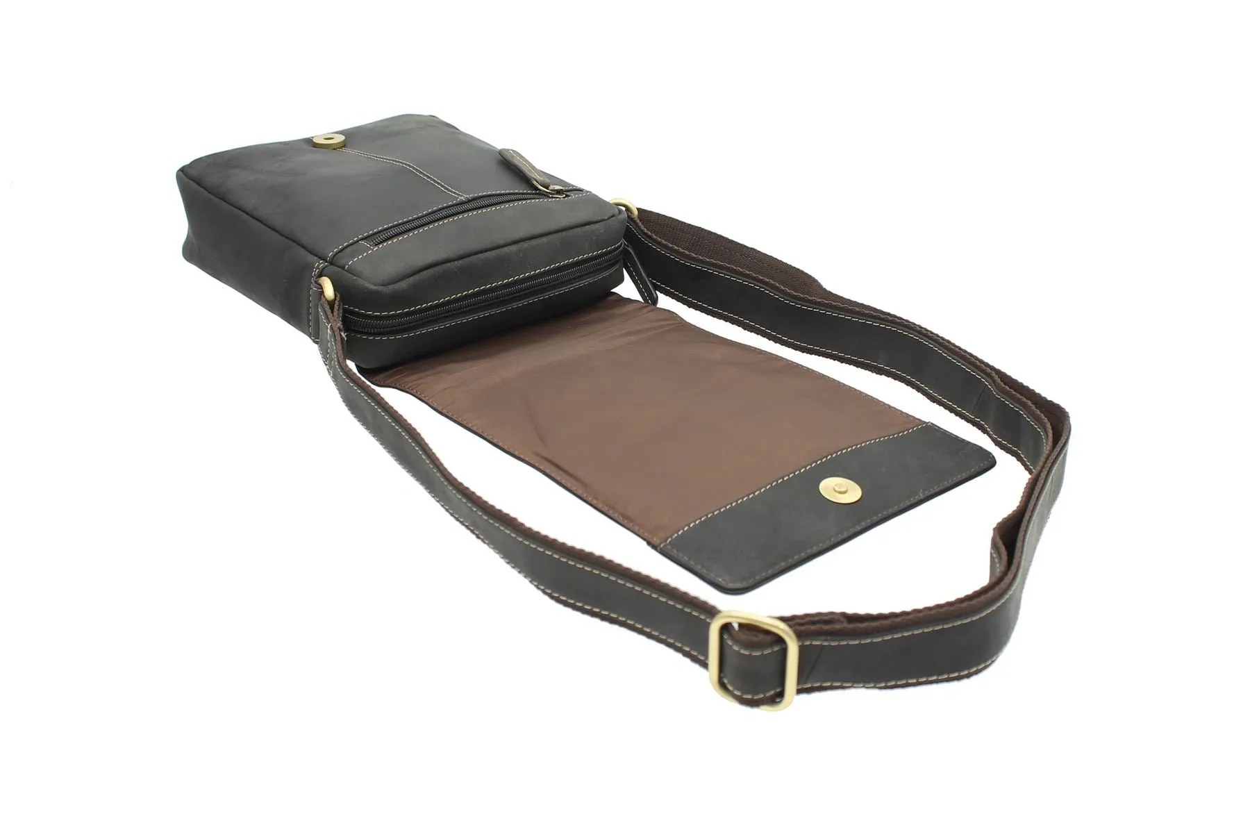 Visconti Compact Leather Messenger / Travel Bag S7