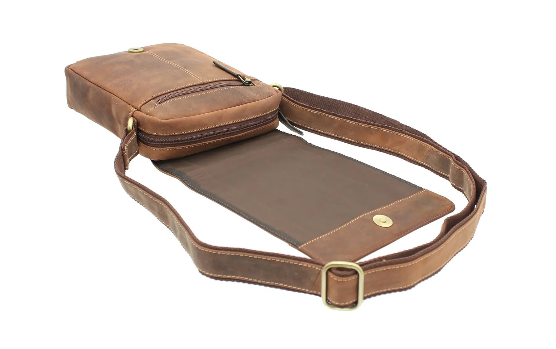 Visconti Compact Leather Messenger / Travel Bag S7