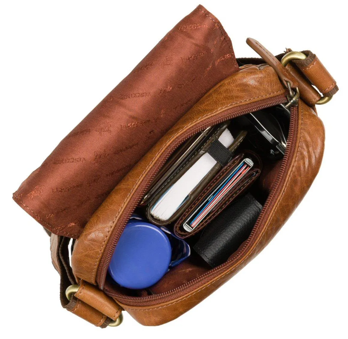 Visconti Compact Leather Messenger / Travel Bag S7