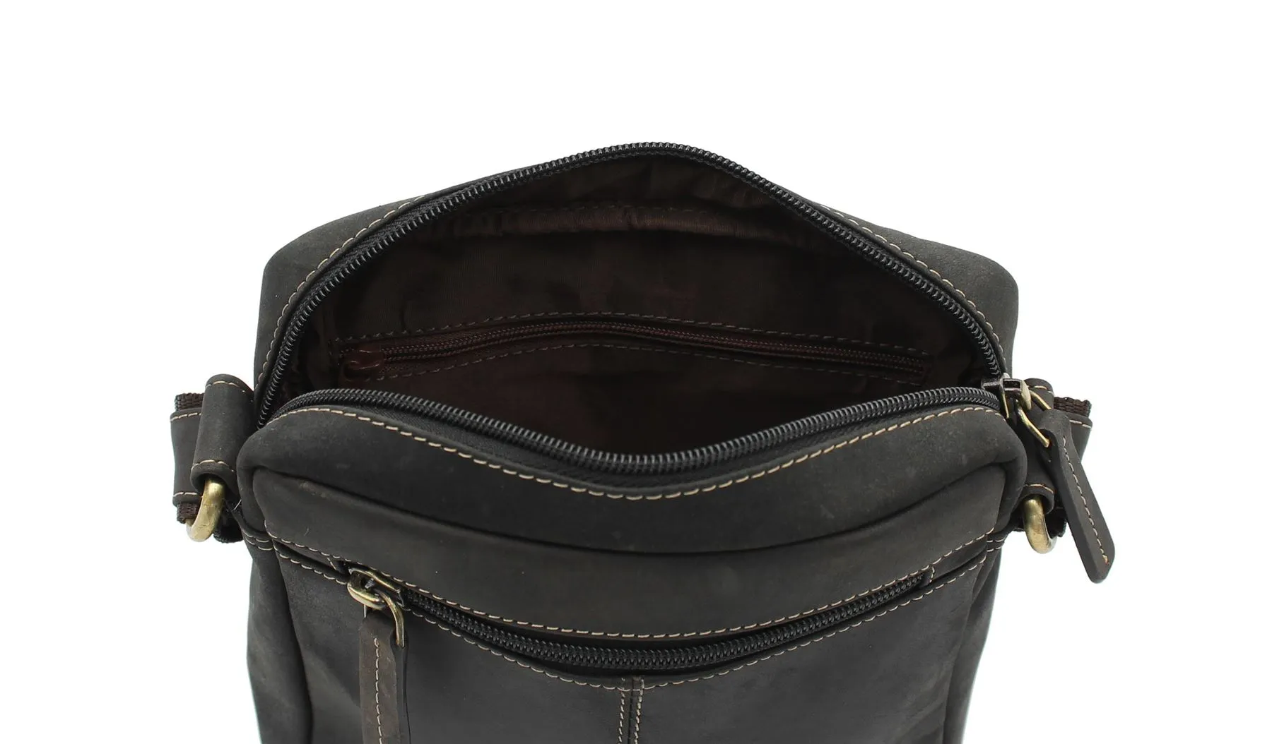 Visconti Compact Leather Messenger / Travel Bag S7