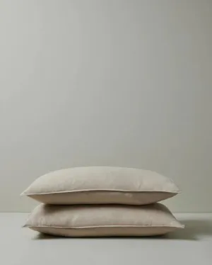 Weave Linen Pillowcase in Shell