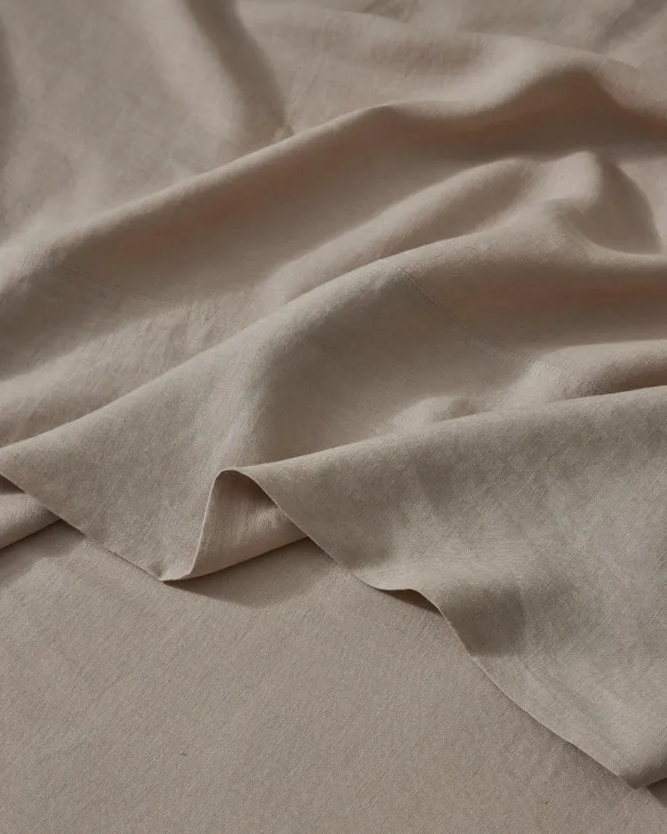 Weave Linen Pillowcase in Shell