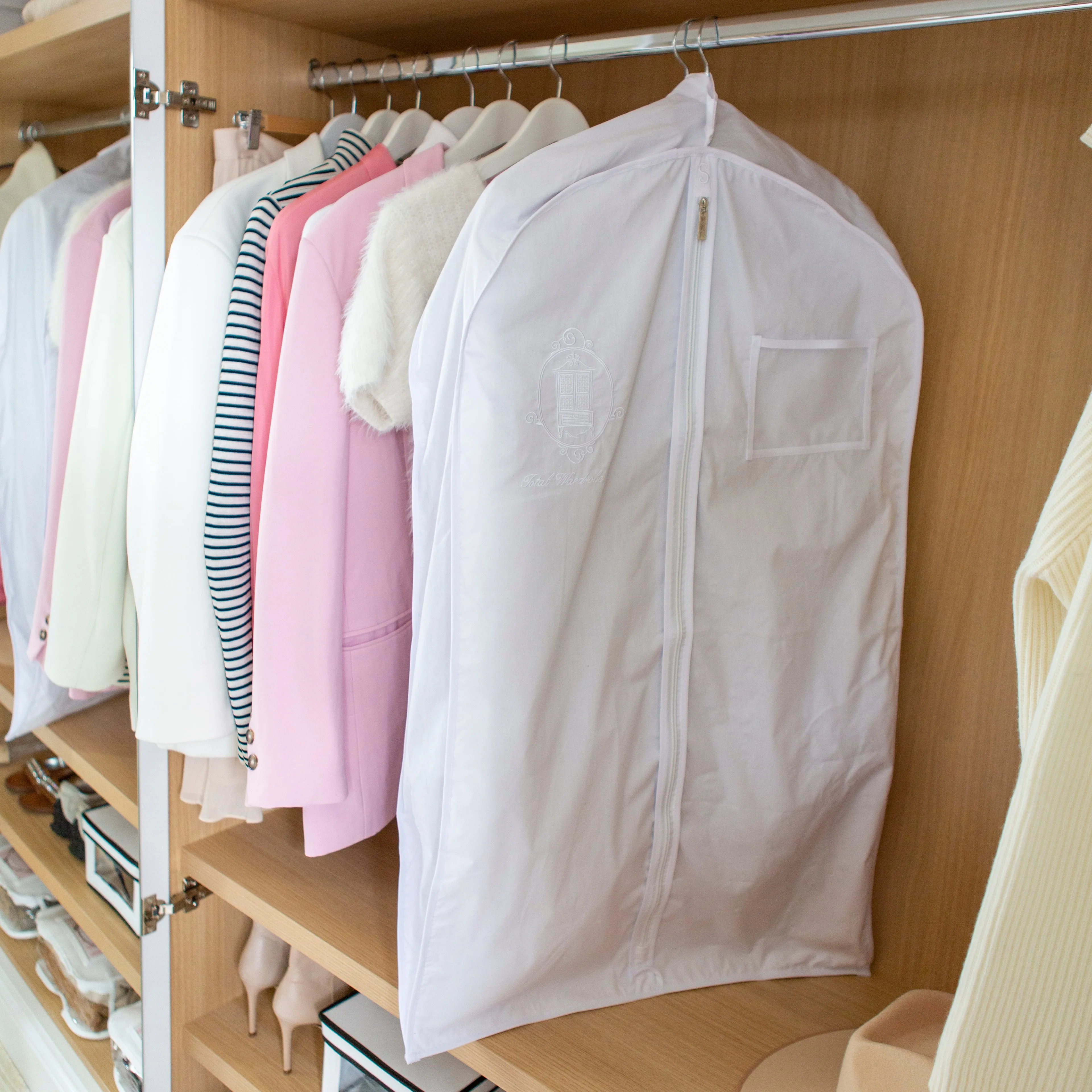 White Cotton Garment Storage Bag