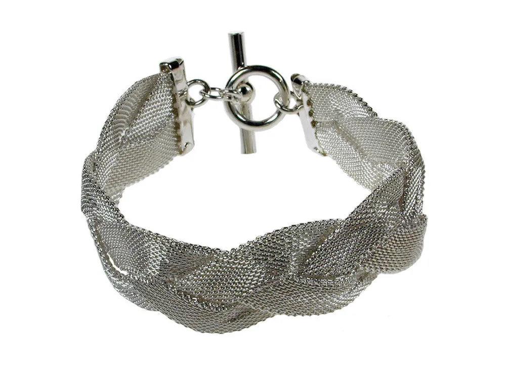 Wide Braid Mesh Bracelet