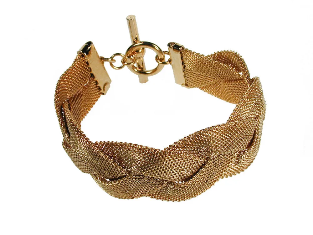 Wide Braid Mesh Bracelet