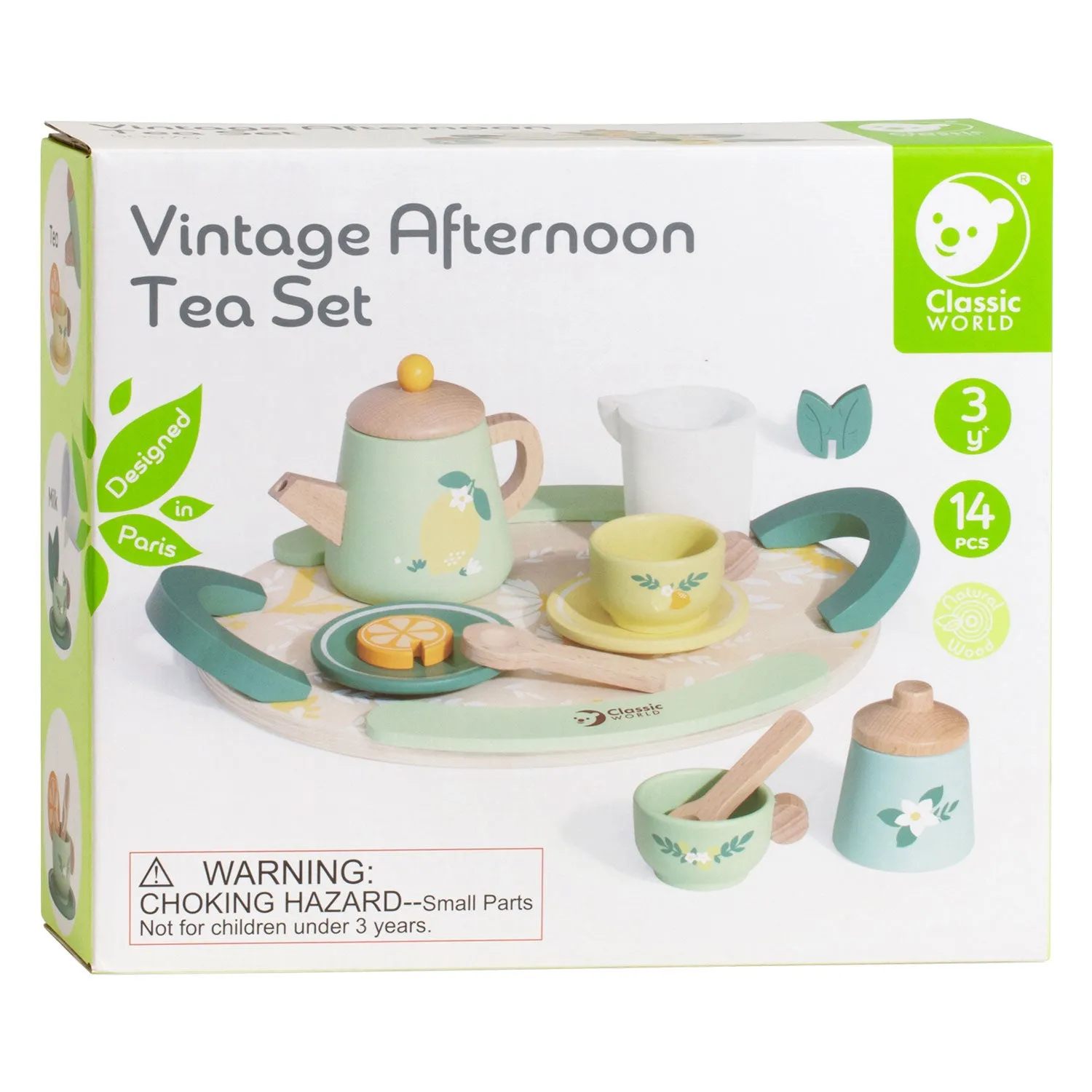 Wooden Afternoon tea Set