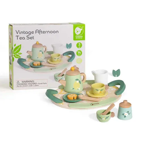 Wooden Afternoon tea Set