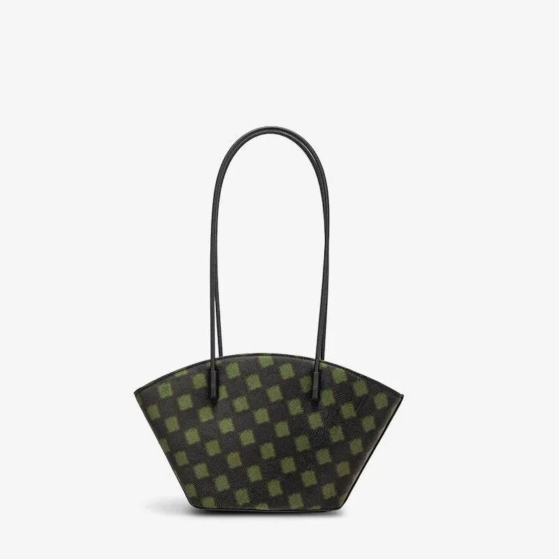 Xiangyunsha Silk Vintage Green Shoulder Bag