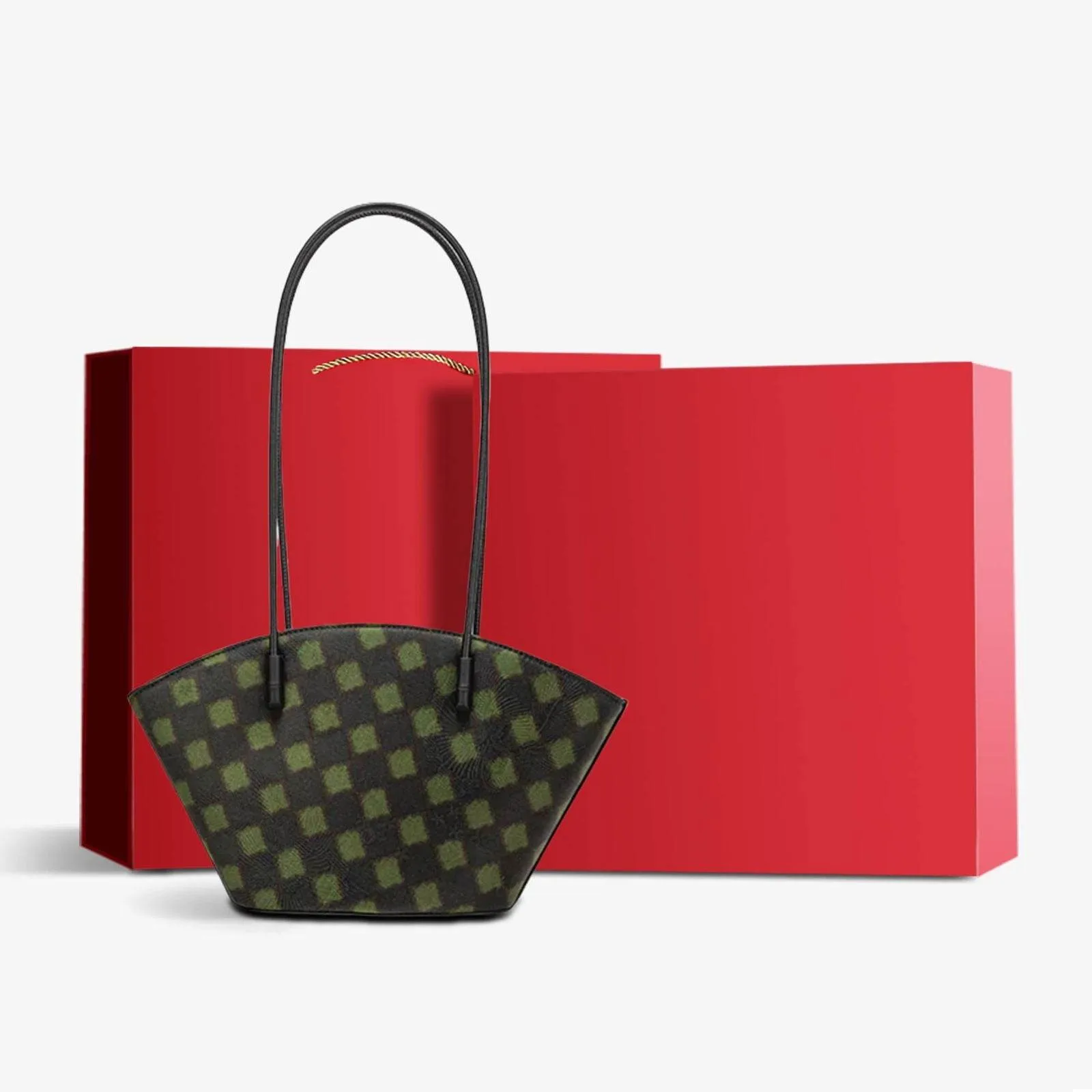 Xiangyunsha Silk Vintage Green Shoulder Bag