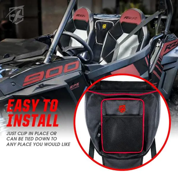 Xprite UTV Center Seat Storage Bag Polaris Razor/570/800/S 900/1000/XP/Turbo - Red / White
