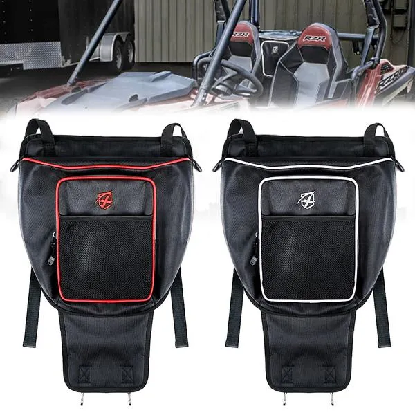 Xprite UTV Center Seat Storage Bag Polaris Razor/570/800/S 900/1000/XP/Turbo - Red / White