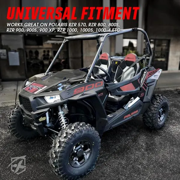 Xprite UTV Center Seat Storage Bag Polaris Razor/570/800/S 900/1000/XP/Turbo - Red / White