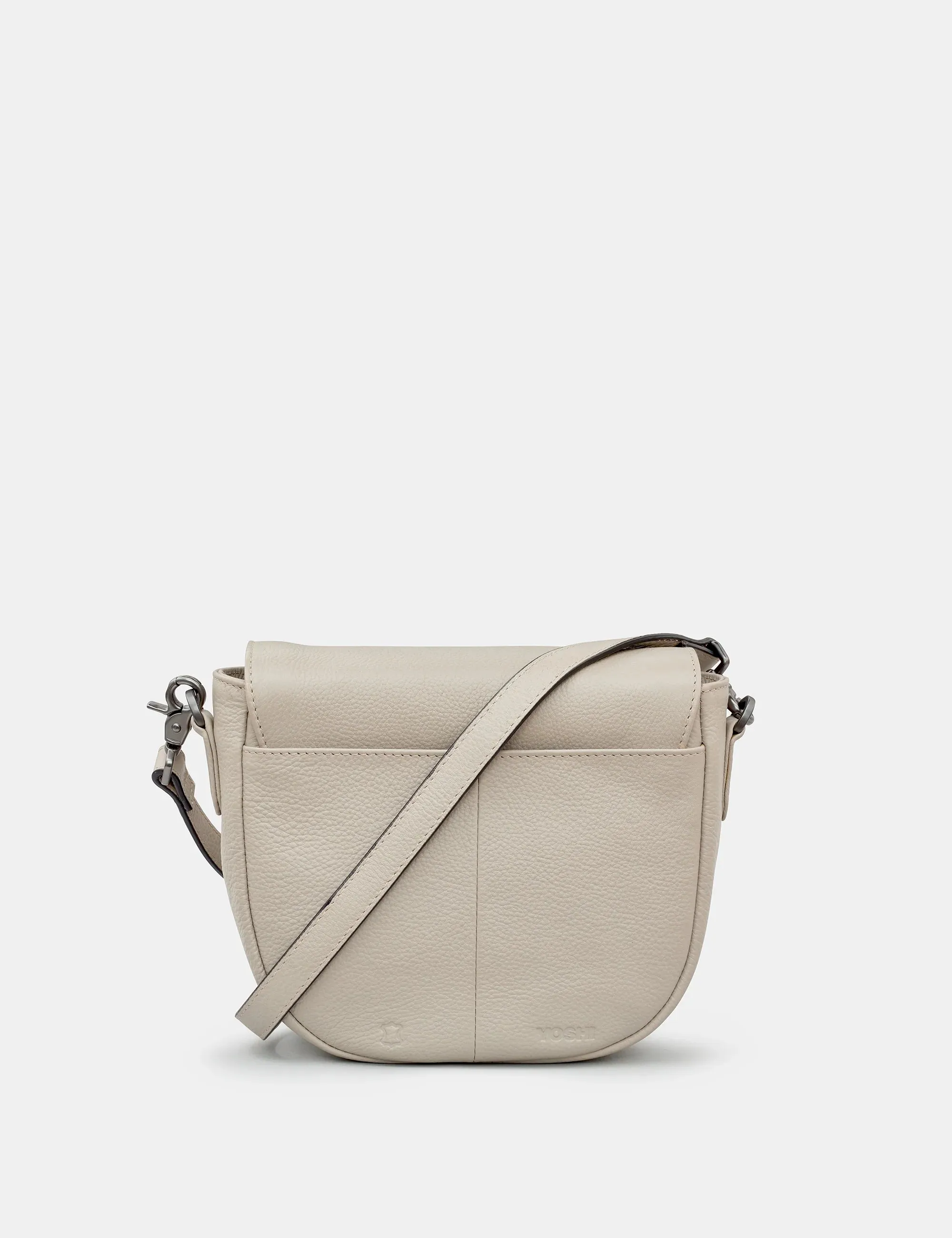 Yoshi YB246 Petals and Feathers flap over cross body Warm Grey