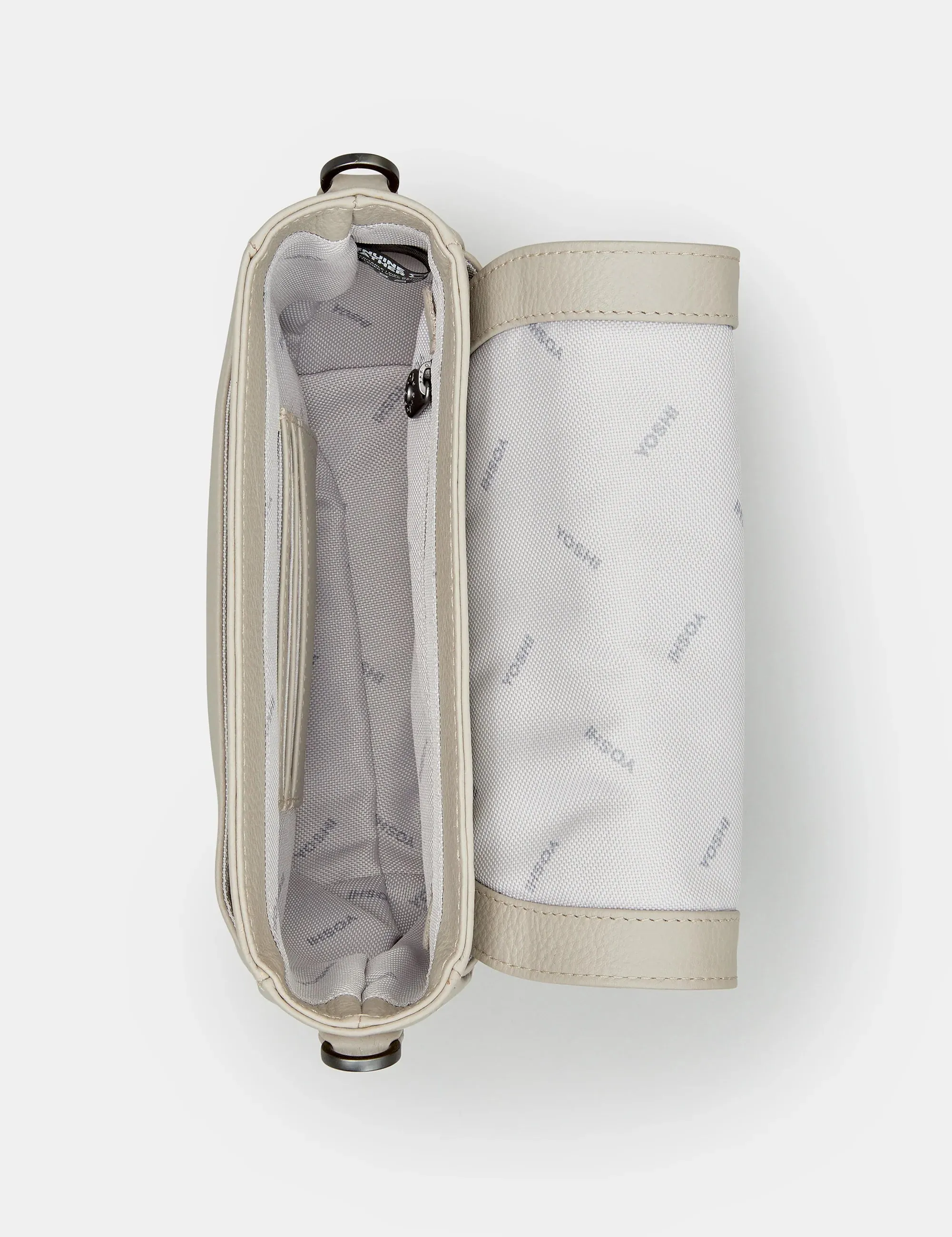 Yoshi YB246 Petals and Feathers flap over cross body Warm Grey