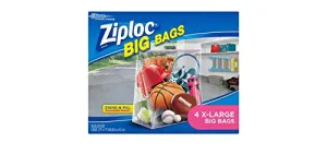 Ziploc Storage Bags Clear 4 Count Pack of 1