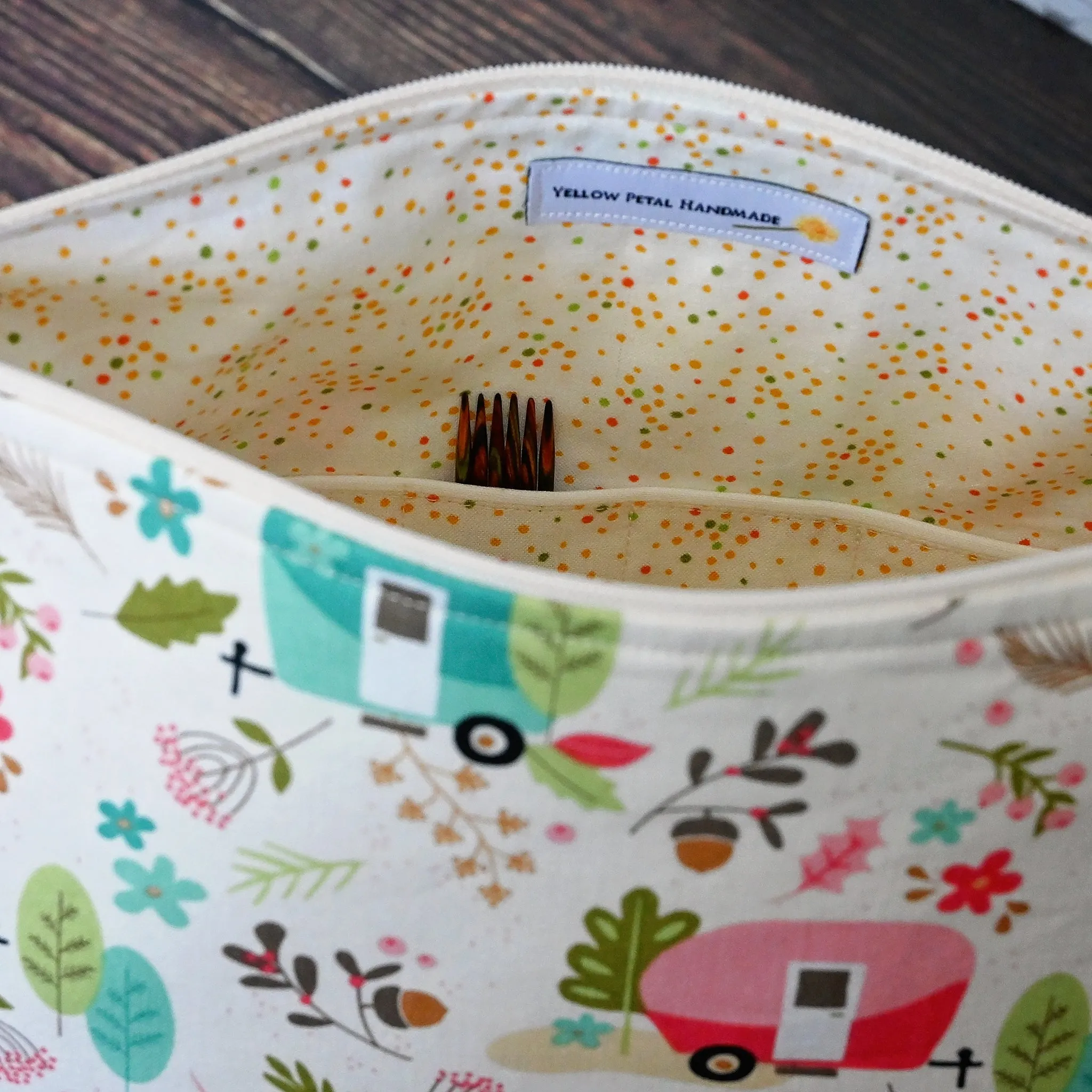 Zippered Camper Themed Project Bag