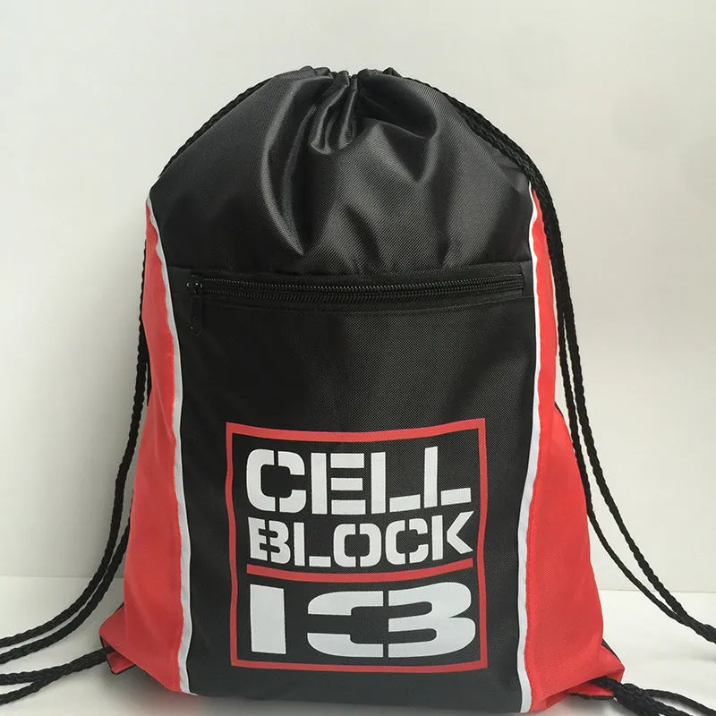 Zippered two-shoulder pull rope backpack