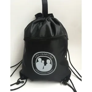 Zippered two-shoulder pull rope backpack